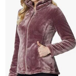 32 Heat Degrees Women's Plush Faux Fur Full Zip Jacket Odyssey Purple XL NWOT